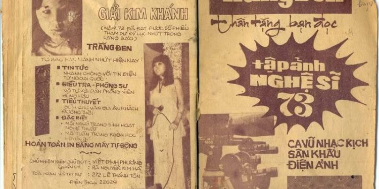 Hình ảnh ca sĩ, diễn viên trước 75 trên nhựt báo Đen Trắng