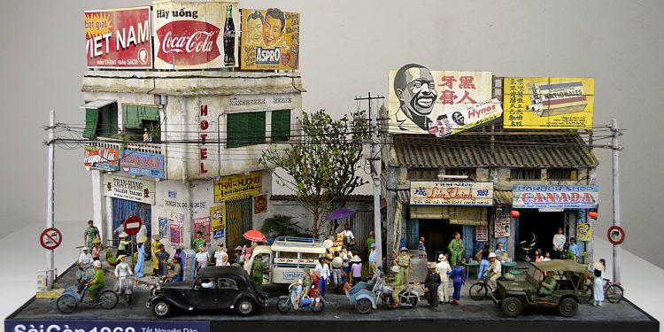 Sa bàn Sài Gòn 1968 – cả một Saigon xưa được thu nhỏ lại trong mô hình sắc sảo từng chi tiết