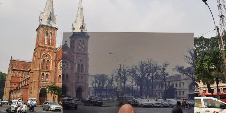 Bộ ảnh lồng ghép xưa và nay của miền Nam trước 1975 – Nhìn về quá khứ