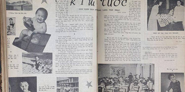 Bài báo năm 1957 phỏng vấn danh ca Kim Tước năm 19 tuổi