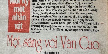 Bài phỏng vấn nhạc sĩ Văn Cao lần cuối cùng, mùa Xuân năm 1994
