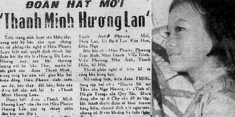 Trong chồng báo cũ: Tin tức về đoàn hát mới “Thanh Minh Hương Lan” trên báo năm 1972